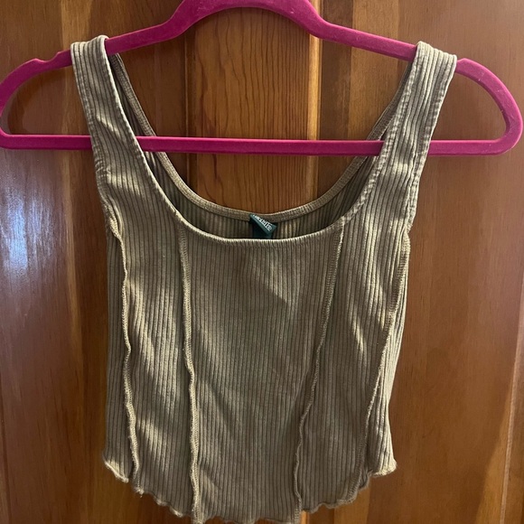 wild fable Tops - Wild Fable Ribbed Brown Tank Top